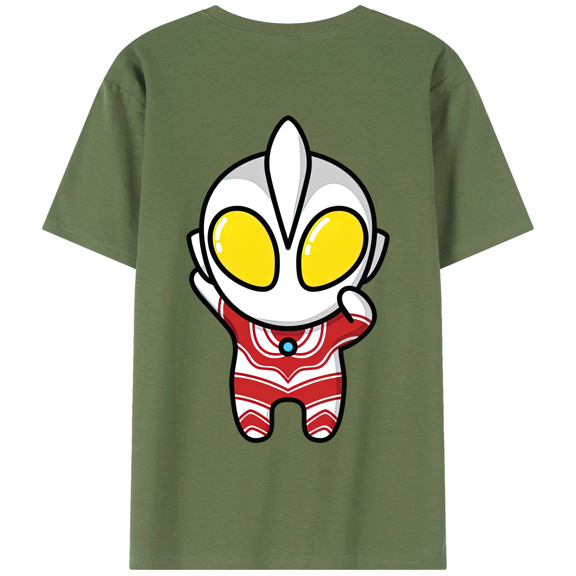 （画像用） ウルトラマン Ultraman 綿100％ メンズ半袖Tシャツ（バックプリント） 通気性